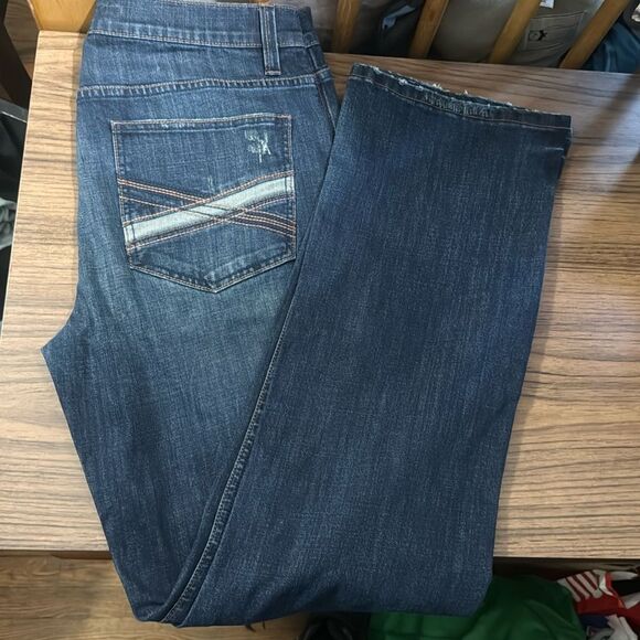 Cody James Men's Blue Denim Bootcut Leg Jeans - Picture 1 of 7